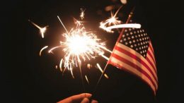 Fireworks flag