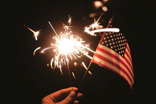 Fireworks flag
