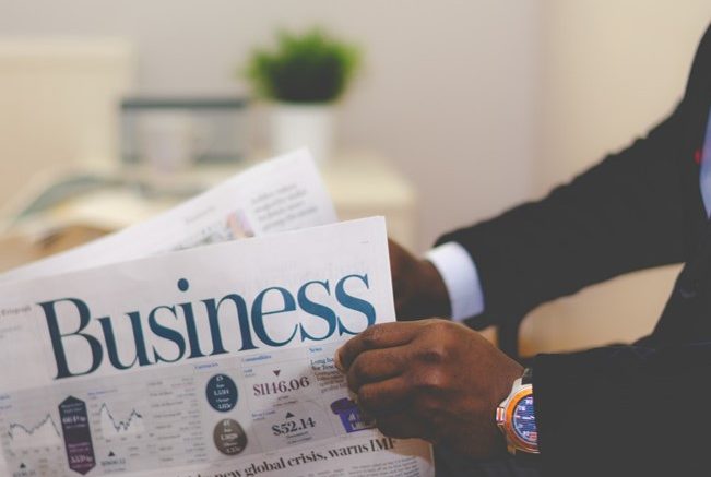 business section of paper