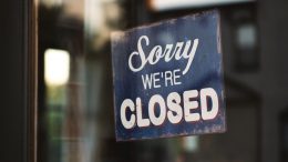business closed sign