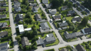 Skyview of a residential community.